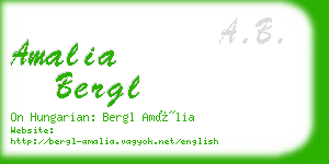 amalia bergl business card